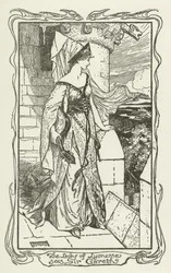 De dame van Lyonesse ziet Sir Gareth